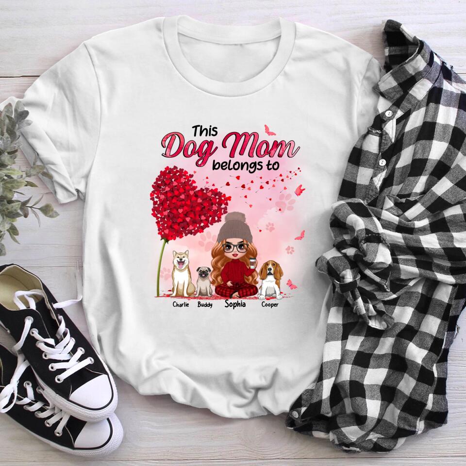 Personalized This Mom Belong To... Dog XR3003001XY T-Shirt