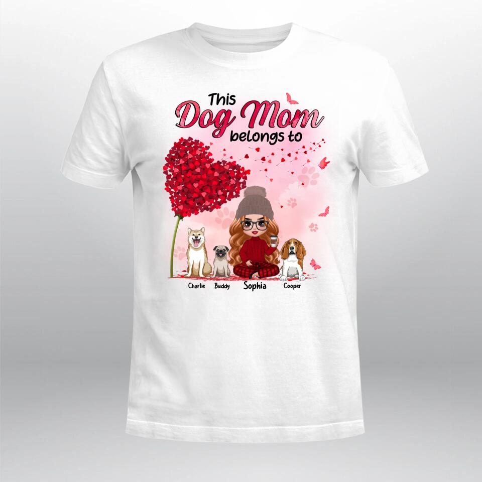 Personalized This Mom Belong To... Dog XR3003001XY T-Shirt