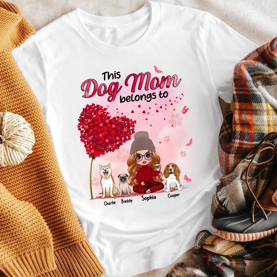 Personalized This Mom Belong To... Dog XR3003001XY T-Shirt