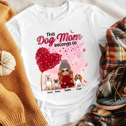 Personalized This Mom Belong To... Dog XR3003001XY T-Shirt