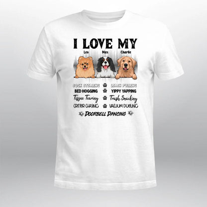 Personalized I Love My Dog Doorbell Dancing Yippy Yapping XR3003006YS T-Shirt