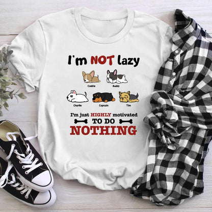 Personalized Dog I Am Not Lazy NI0504001XR T-Shirt