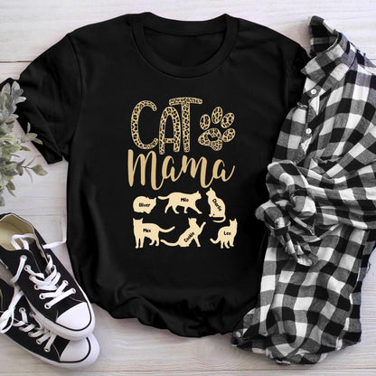 Personalized Leopard Cat Mom XR0504005YS T-Shirt