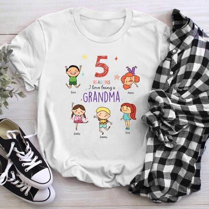 Personalized Reasons Love Being Grandma XR0604002YS T-Shirt