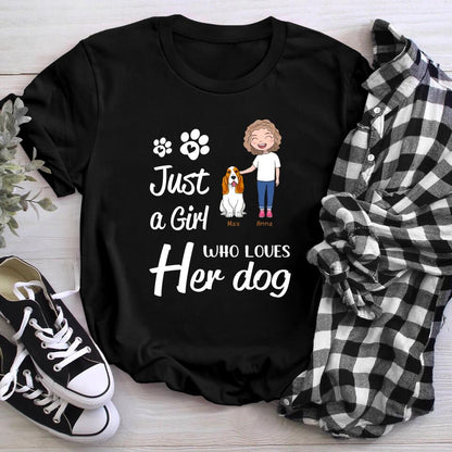 Personalized Girl Loves Dogs YR0604002YF T-Shirt