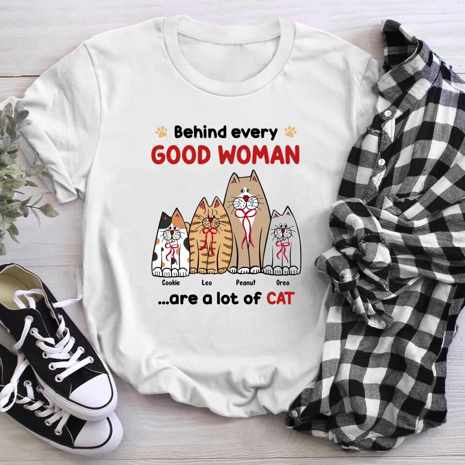 Personalized Cats Behind Every Good Woman XR0604008YS T-Shirt