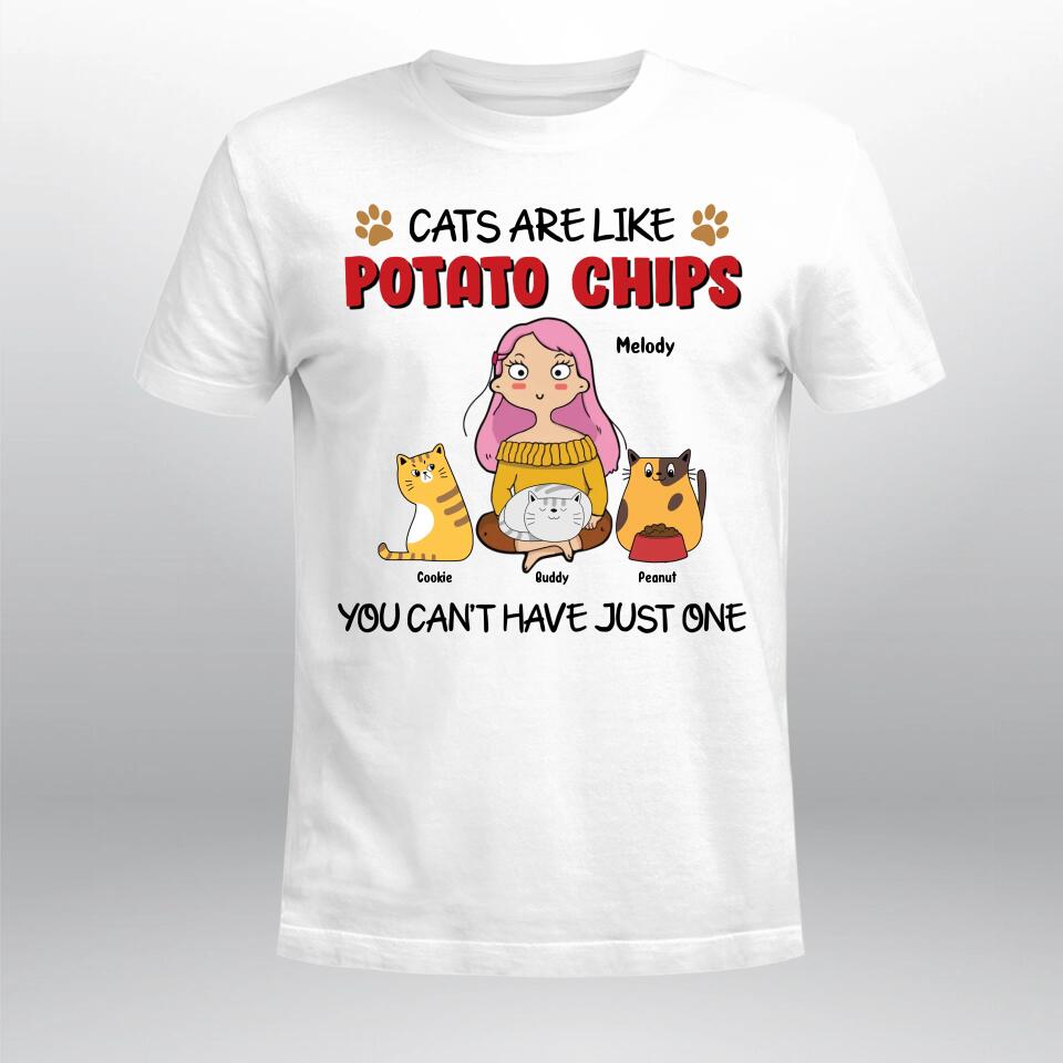 Personalized Cat Around Girl XR0604009YS T-Shirt