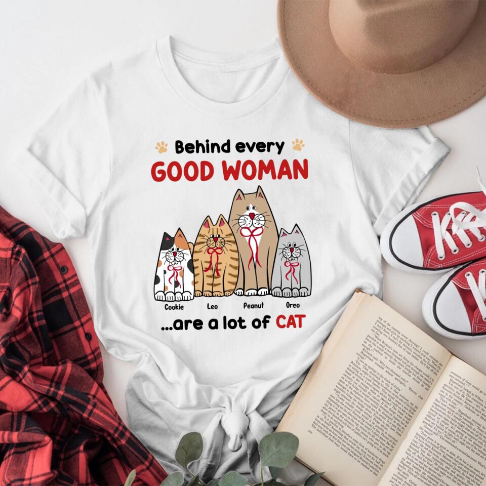 Personalized Cats Behind Every Good Woman XR0604008YS T-Shirt