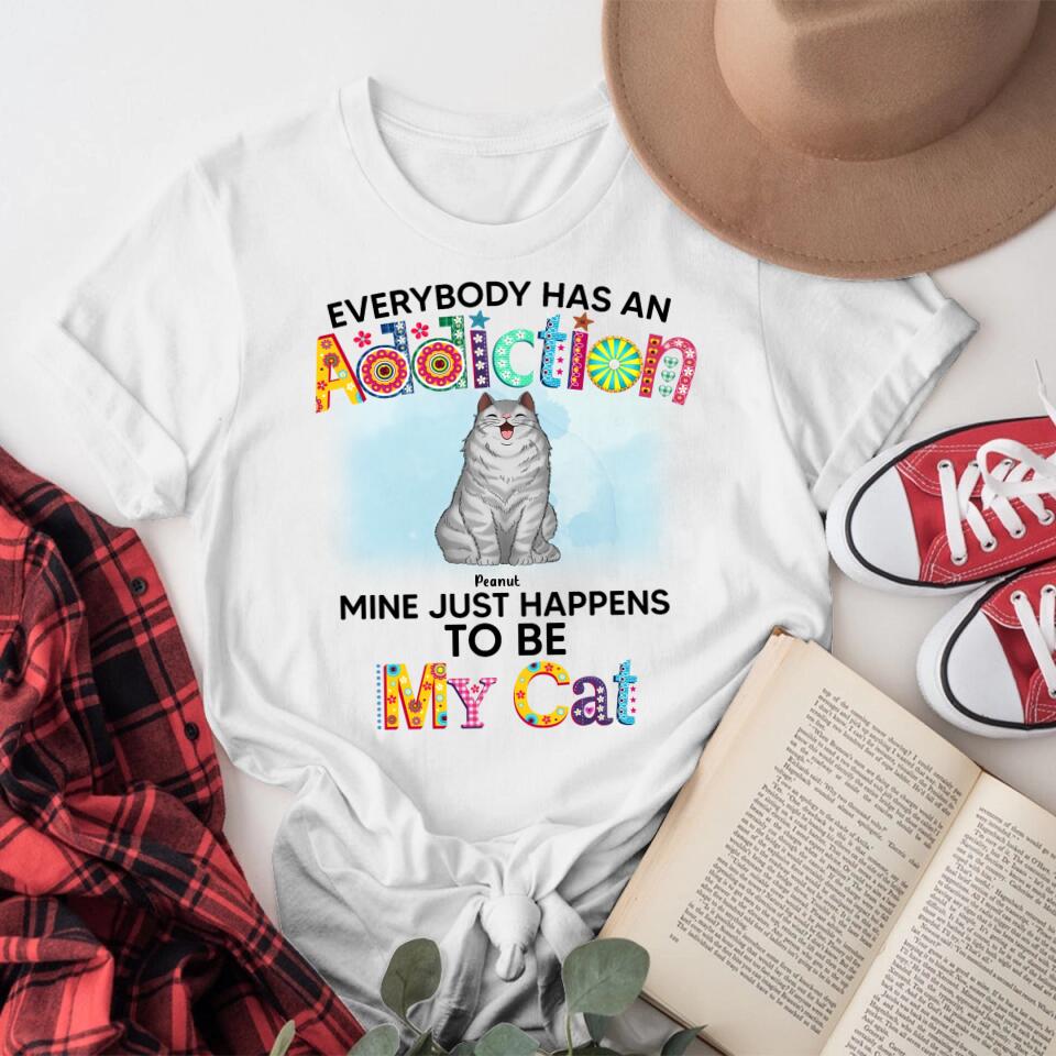 Personalized My Addiction Is My Cats YR0704001YF T-Shirt