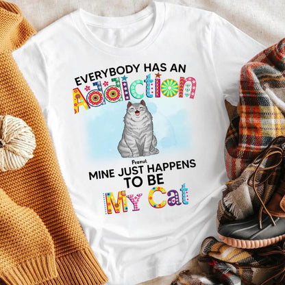 Personalized My Addiction Is My Cats YR0704001YF T-Shirt