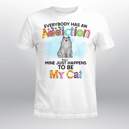 Personalized My Addiction Is My Cats YR0704001YF T-Shirt