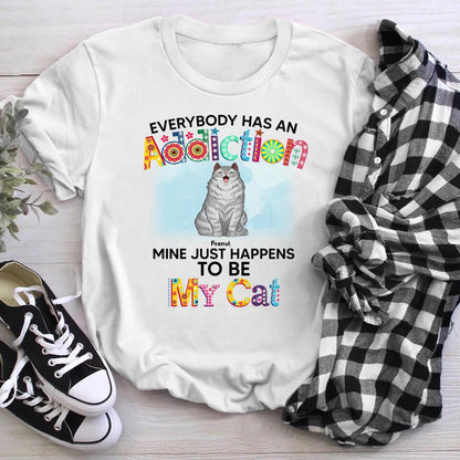 Personalized My Addiction Is My Cats YR0704001YF T-Shirt