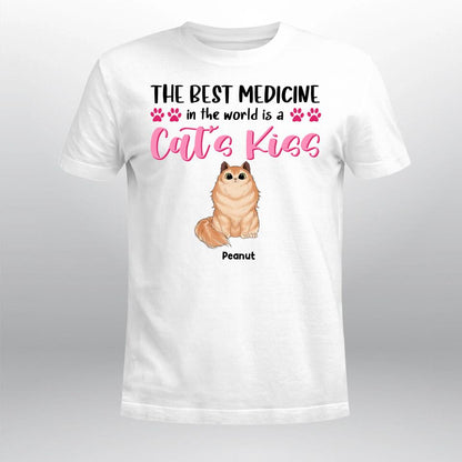 Personalized The Best Medicine In The World Is A Cat's Kiss YR1004003XC T-Shirt