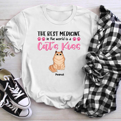 Personalized The Best Medicine In The World Is A Cat's Kiss YR1004003XC T-Shirt