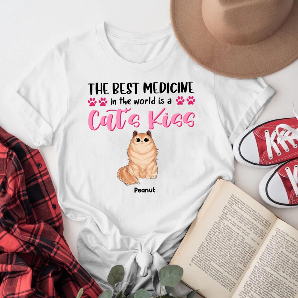 Personalized The Best Medicine In The World Is A Cat's Kiss YR1004003XC T-Shirt