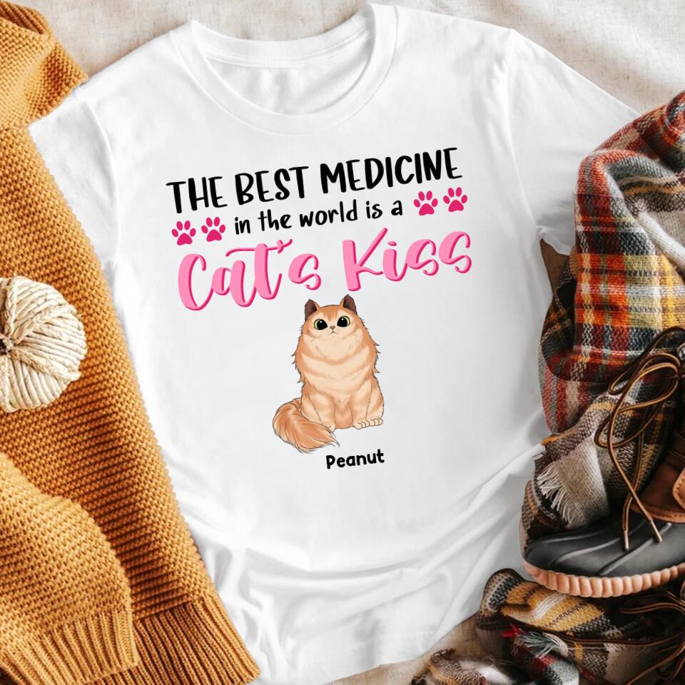 Personalized The Best Medicine In The World Is A Cat's Kiss YR1004003XC T-Shirt