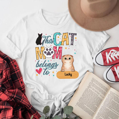 Personalized This Cat Mom Belongs To YR1104001XC T-Shirt