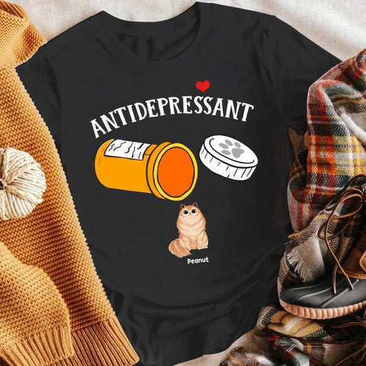 Personalized Antidepressant Cat YR1104002XC T-Shirt