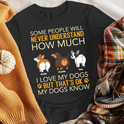 Personalized How Much I Love My Dogs NI1104004XR T-Shirt