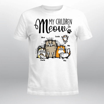 Personalized My Children Meow Fluffy Cat NI1204003XR T-Shirt