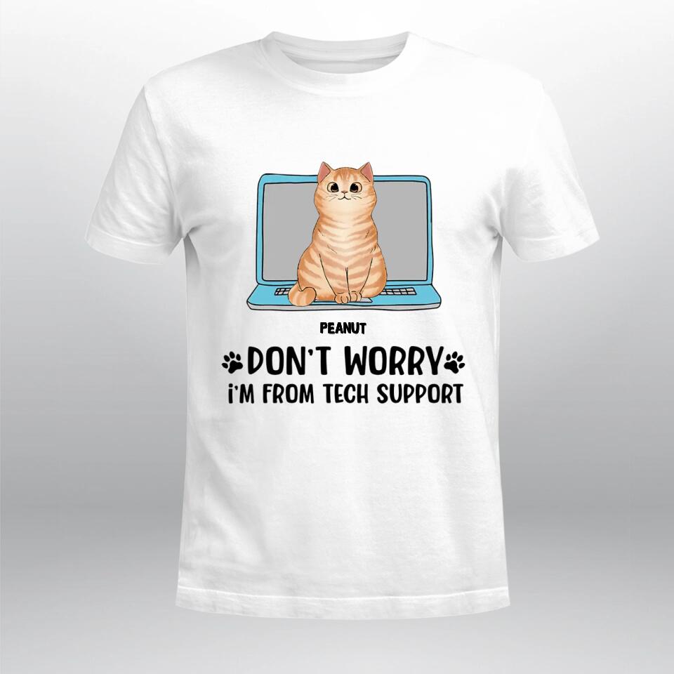 Personalized Cats Are From Tech Support NI1204002XR T-Shirt