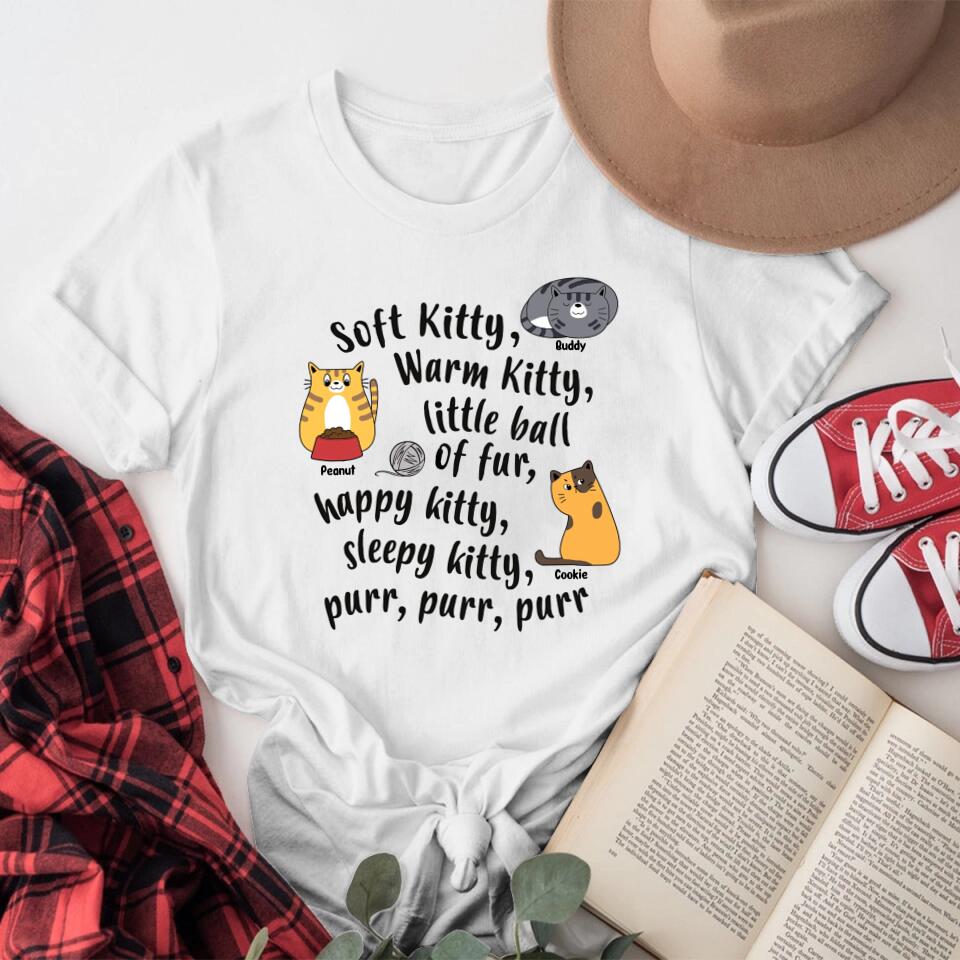 Personalized Soft Kitty Warm Kitty Cat 2 NI1204004XR T-Shirt