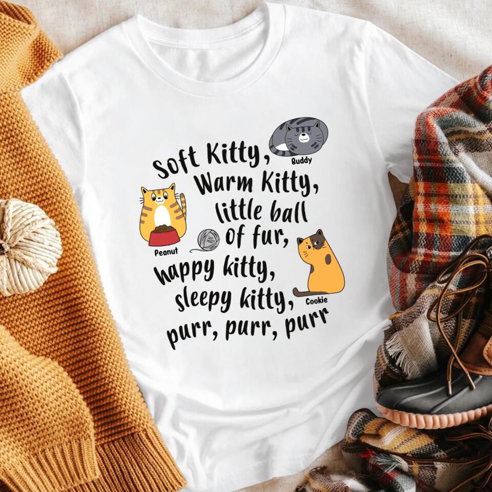 Personalized Soft Kitty Warm Kitty Cat 2 NI1204004XR T-Shirt