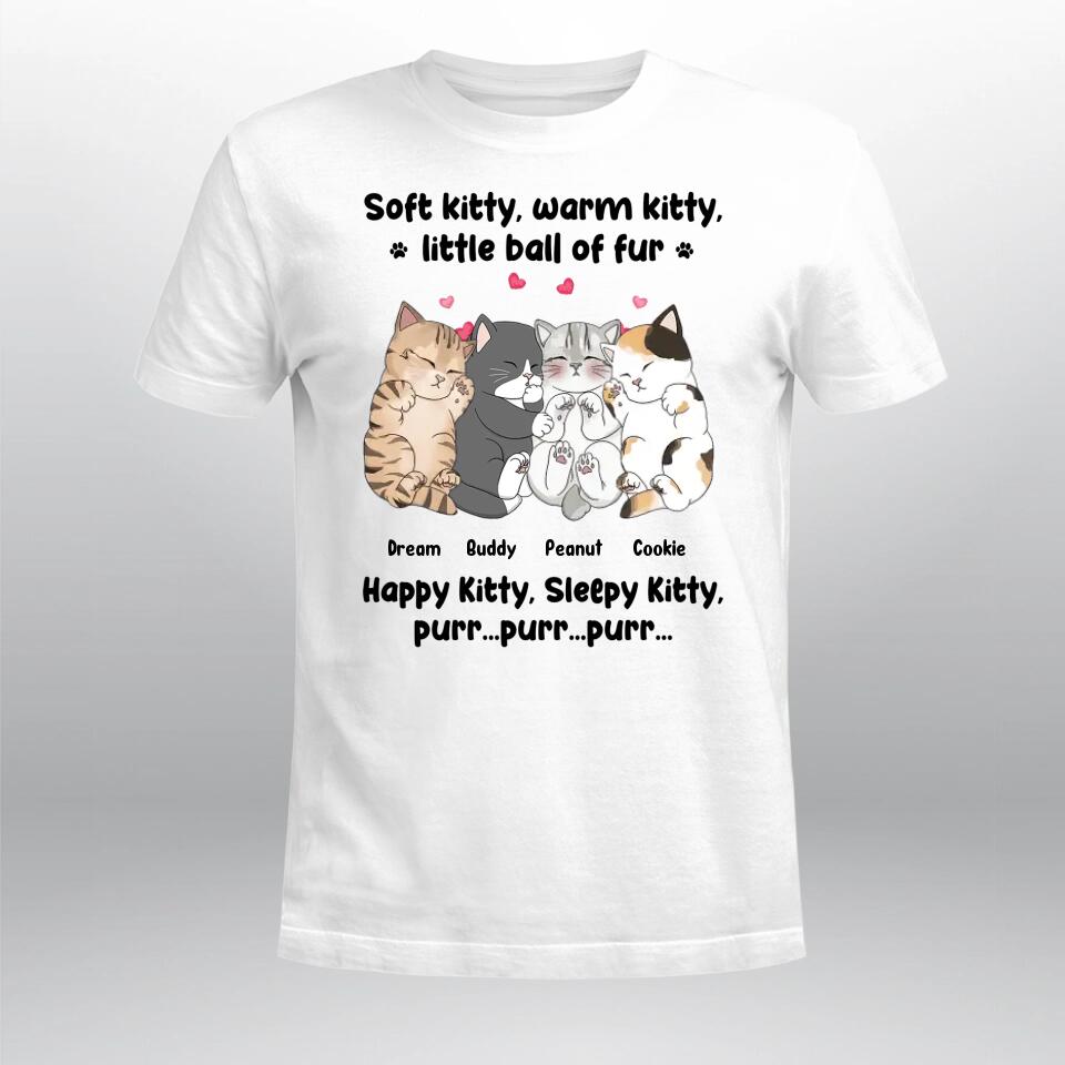 Personalized Personalized Soft Kitty Warm Kitty Cat Sleeping Cat NI1204005XR T-Shirt