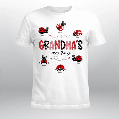 Personalized Grandma's Love Bugs XR1104005XY T-Shirt