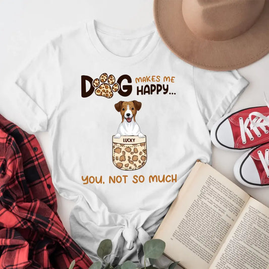 Personalized Dogs Make Me Happy NI1304005YR T-Shirt