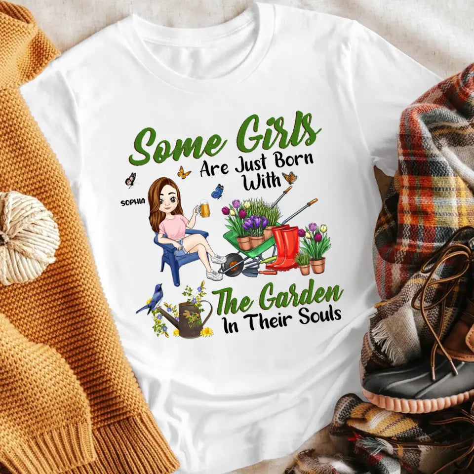 Personalized Some Girls Are Just Born With The Garden In Their Souls YR1304004XC T-Shirt