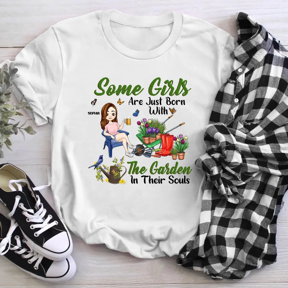 Personalized Some Girls Are Just Born With The Garden In Their Souls YR1304004XC T-Shirt