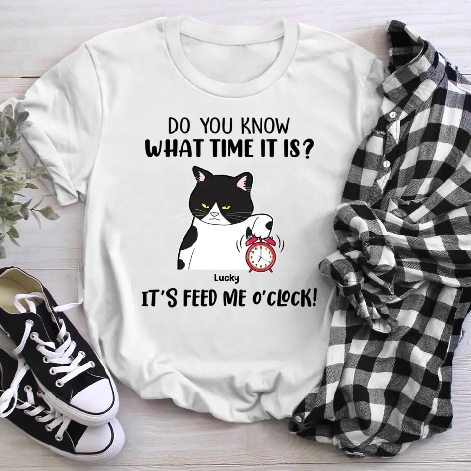 Personalized Feed Me O‘Clock Cats NI1404001YR T-Shirt