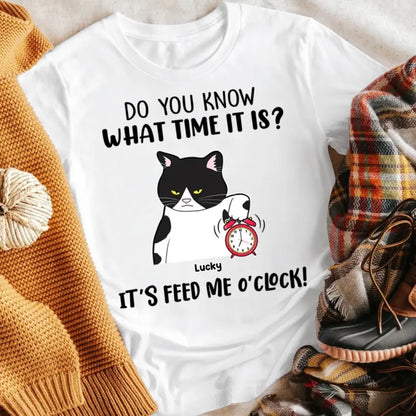 Personalized Feed Me O‘Clock Cats NI1404001YR T-Shirt