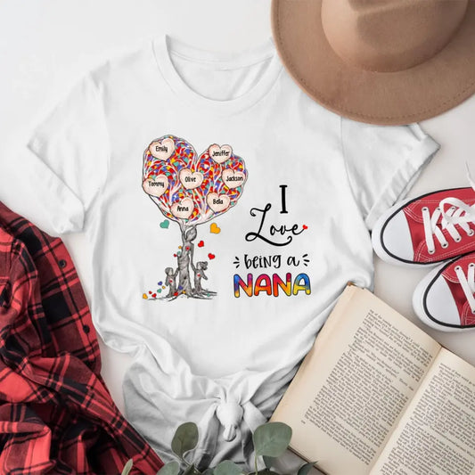 Personalized I Love Being A Nana T-Shirt