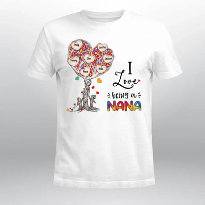 Personalized I Love Being A Nana T-Shirt