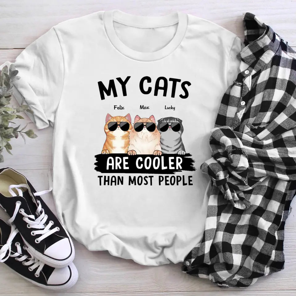 Personalized My Cats Cooler Than People XR1404005XY T-Shirt