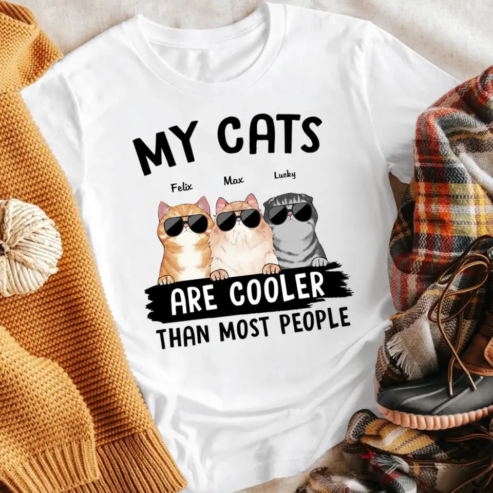 Personalized My Cats Cooler Than People XR1404005XY T-Shirt