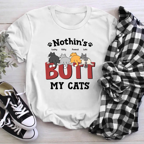 Personalized Nothin' Butt Cats XR1304008YS T-Shirt