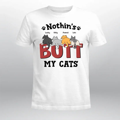 Personalized Nothin' Butt Cats XR1304008YS T-Shirt