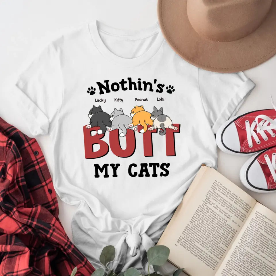 Personalized Nothin' Butt Cats XR1304008YS T-Shirt