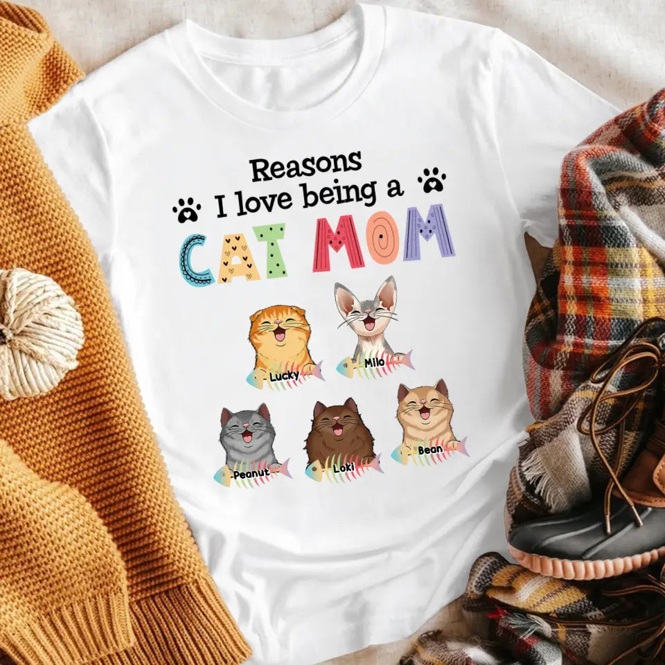 Personalized Reason Being A Cat Mom NI1704001XR T-Shirt