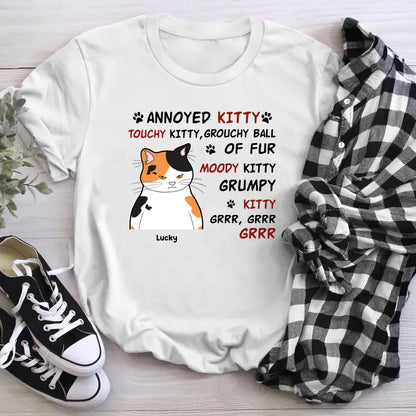 Personalized Annoyed Kitty Cats NI1704003YR T-Shirt