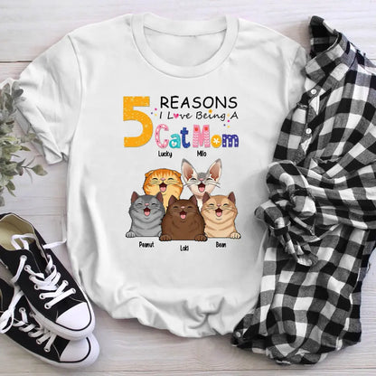 Personalized Reasons I Love Being A Cat Mom XR1504006YS T-Shirt