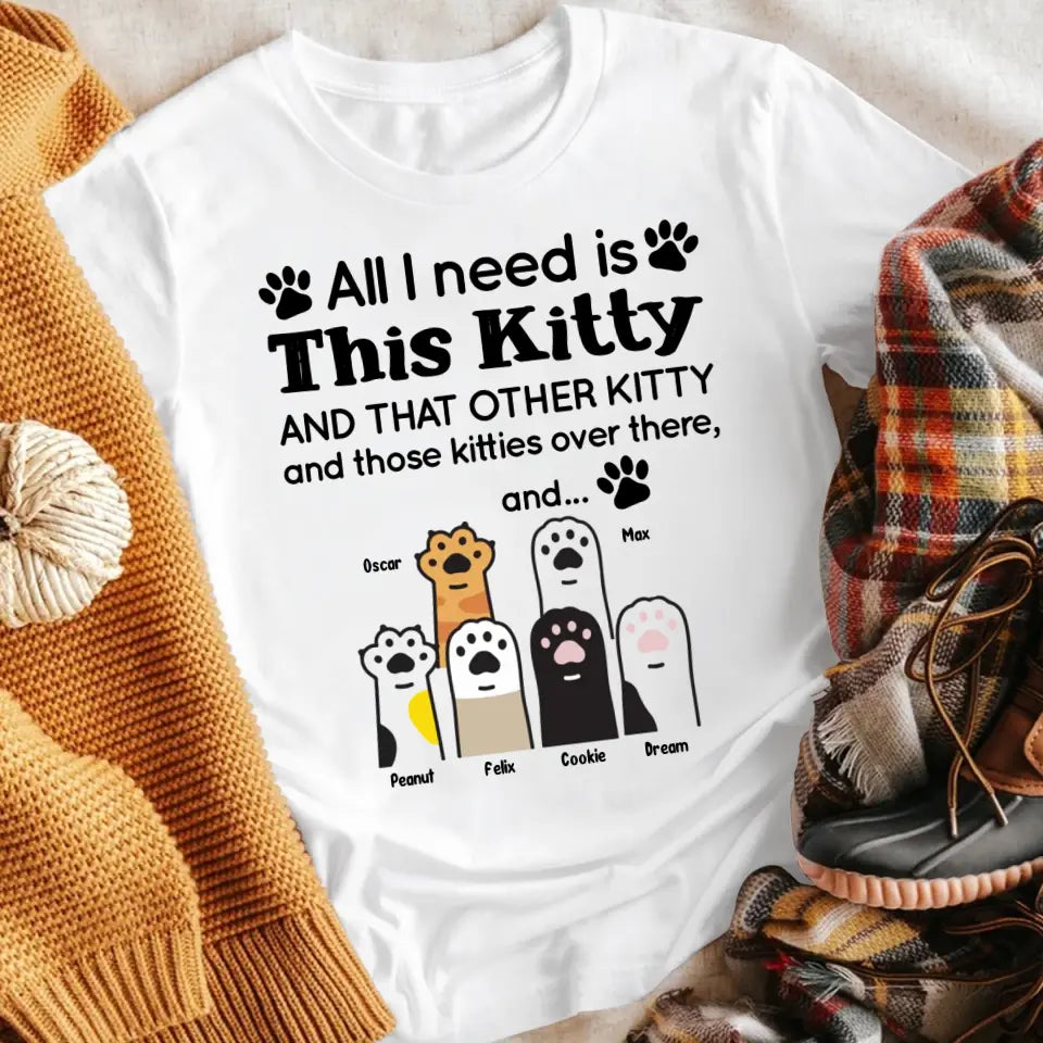 Personalized All I Need Is Kitty XR1704001XY T-Shirt