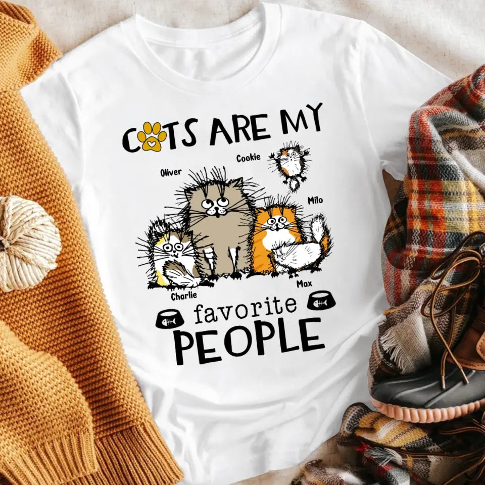 Personalized Cats Are My Favorite People XR1704003YS T-Shirt