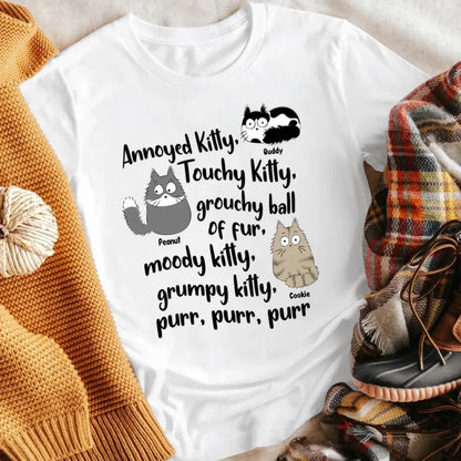 Personalized Moody Kitty, Grumpy Kitty NI180400XR T-Shirt