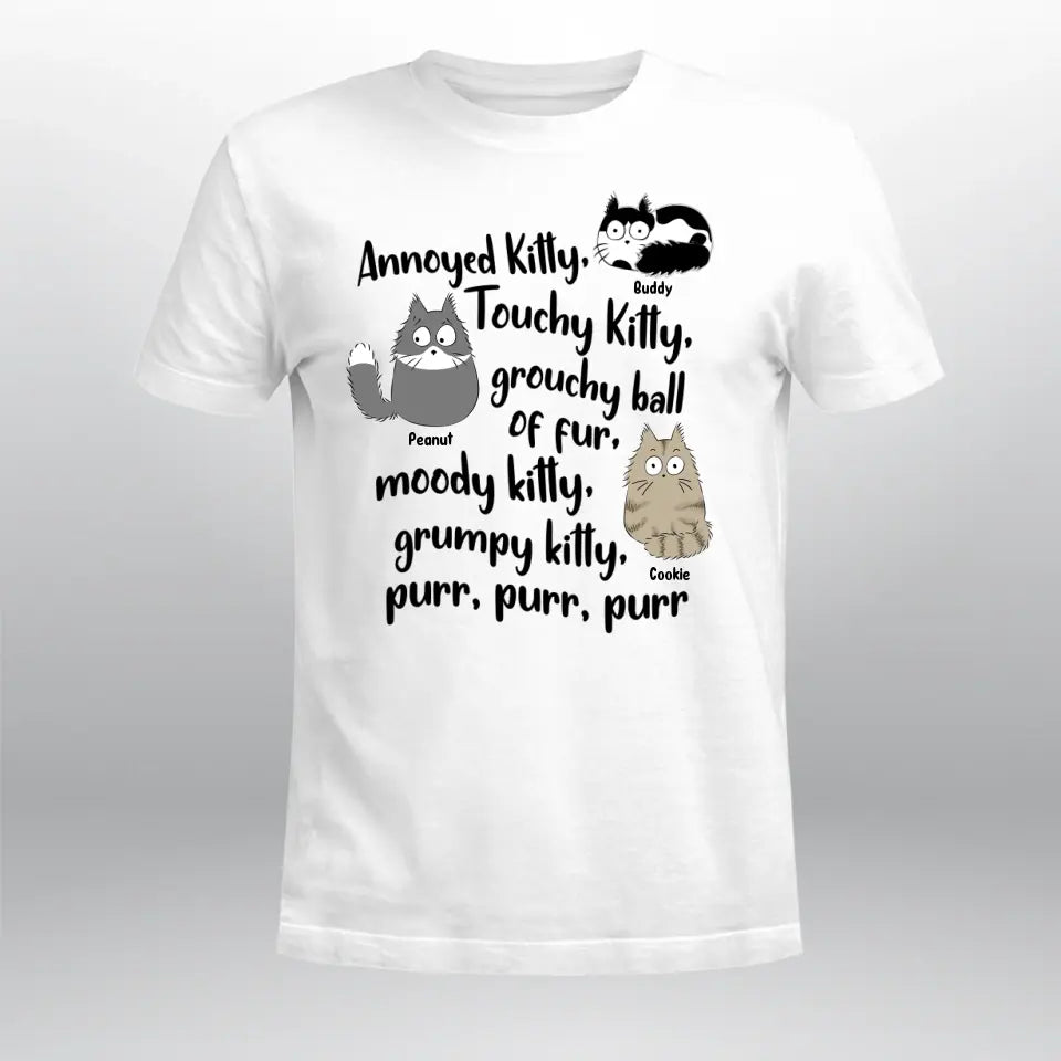 Personalized Moody Kitty, Grumpy Kitty NI180400XR T-Shirt