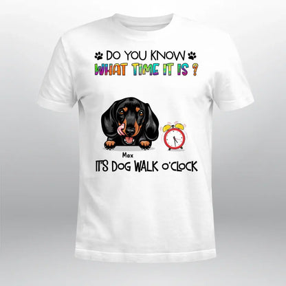 Personalized Dog Walk O'Clock NI1804005YR T-Shirt