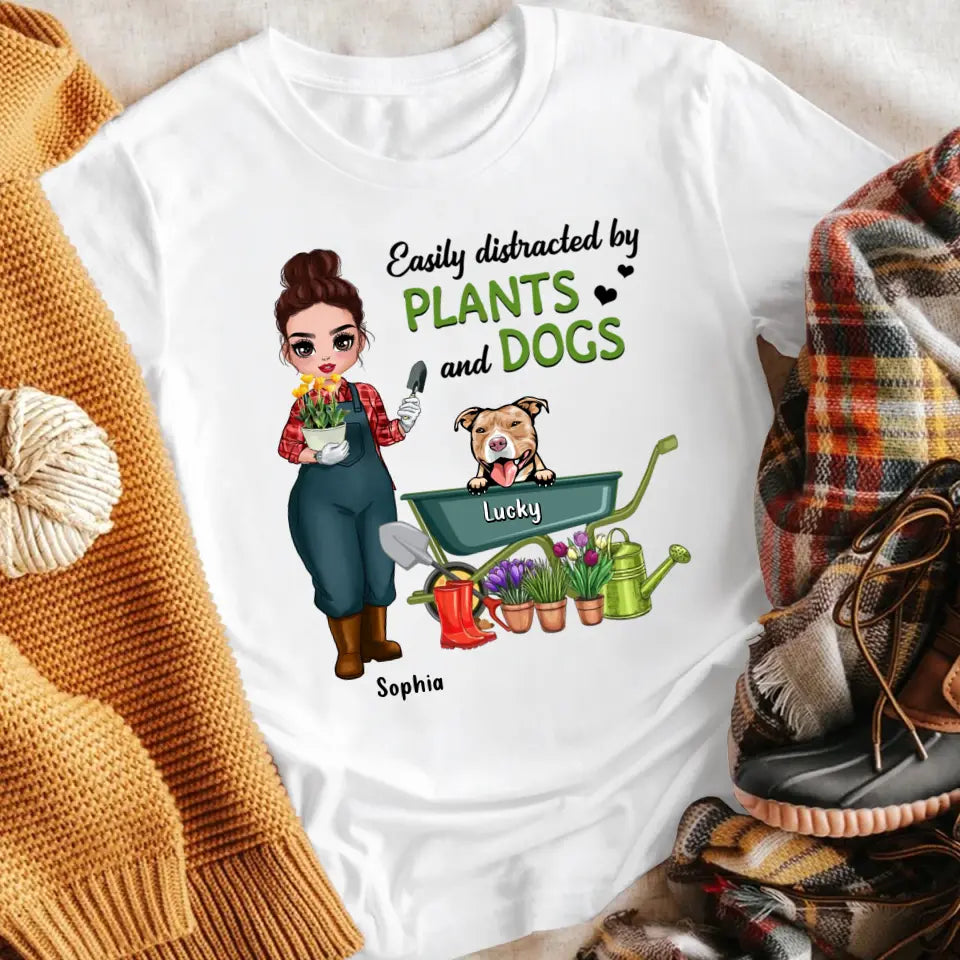 Personalized Doll Gardening And Dogs NI1804001YR T-Shirt